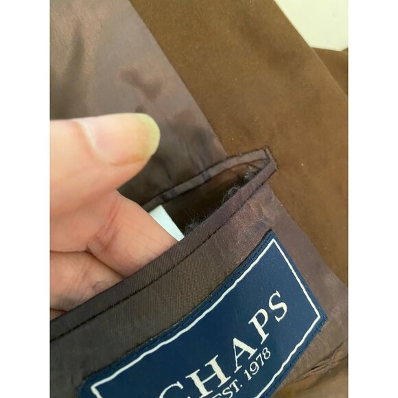 Chaps Mens Brown Blazer Size 44R - Picture 4 of 12